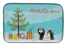 Load image into Gallery viewer, Tibetan Terrier Christmas Tree Dish Drying Mat – Absorbent, Artistic Kitchen Essentials CK3489DDM