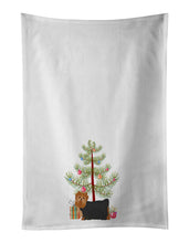 Load image into Gallery viewer, Yorkshire Terrier Christmas Tree White Kitchen Towel Set of 2