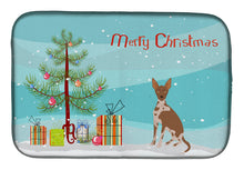 Load image into Gallery viewer, Tan Abyssinian or African Hairless Dog Christmas Tree Dish Drying Mat – Absorbent, Artistic Kitchen Essentials CK3491DDM