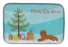 Load image into Gallery viewer, Ruby Cavalier King Charles Spaniel Christmas Tree Dish Drying Mat – Absorbent, Artistic Kitchen Essentials CK3495DDM