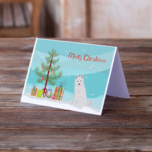 Load image into Gallery viewer, Danish Spitz Christmas Tree Greeting Cards -  Blank Note Cards – 8-Pack of Artist-Designed Cards with Envelopes