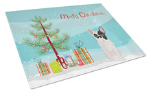 Load image into Gallery viewer, Black and White French Bulldog Christmas Tree Glass Cutting Boards – Durable, Decorative Kitchen Art Large CK3500LCB