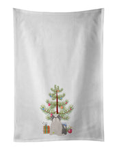 Load image into Gallery viewer, Odis Odessa Domestic Ideal Dog Christmas Tree White Kitchen Towel Set of 2