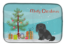 Load image into Gallery viewer, Pekingese Christmas Tree Dish Drying Mat – Absorbent, Artistic Kitchen Essentials CK3505DDM