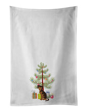 Load image into Gallery viewer, Persian Chihuahua Christmas Tree White Kitchen Towel Set of 2