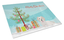 Load image into Gallery viewer, Small Greek Domestic Dog Kokoni #2 Christmas Tree Glass Cutting Boards – Durable, Decorative Kitchen Art Large CK3510LCB