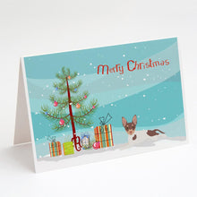 Load image into Gallery viewer, Toy Fox Terrier Christmas Tree Greeting Cards -  Blank Note Cards – 8-Pack of Artist-Designed Cards with Envelopes