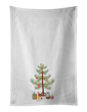 Load image into Gallery viewer, Toy Fox Terrier Christmas Tree White Kitchen Towel Set of 2