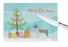 Load image into Gallery viewer, American Hairless Terrier Christmas Tree Glass Cutting Boards – Durable, Decorative Kitchen Art Large CK3514LCB