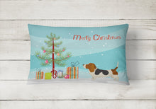 Load image into Gallery viewer, Basset Hound Christmas Tree Canvas Fabric Decorative Pillow CK3518PW1216