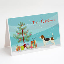 Load image into Gallery viewer, Beagle Christmas Tree Greeting Cards -  Blank Note Cards – 8-Pack of Artist-Designed Cards with Envelopes