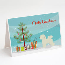 Load image into Gallery viewer, Bichon Frise Christmas Tree Greeting Cards -  Blank Note Cards – 8-Pack of Artist-Designed Cards with Envelopes