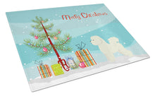 Load image into Gallery viewer, Bichon Frise Christmas Tree Glass Cutting Boards – Durable, Decorative Kitchen Art Large CK3521LCB