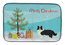 Load image into Gallery viewer, Border Collie Christmas Tree Dish Drying Mat – Absorbent, Artistic Kitchen Essentials CK3522DDM