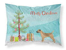 Load image into Gallery viewer, Border Terrier Christmas Tree  Standard Pillowcase – Artistic Decorative Front, White Back CK3523PILLOWCASE