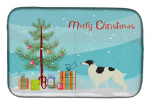Load image into Gallery viewer, Borzoi Christmas Tree Dish Drying Mat – Absorbent, Artistic Kitchen Essentials CK3524DDM