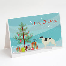 Load image into Gallery viewer, Borzoi Christmas Tree Greeting Cards -  Blank Note Cards – 8-Pack of Artist-Designed Cards with Envelopes