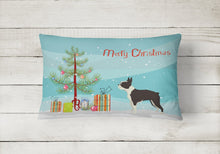 Load image into Gallery viewer, Boston Terrier Christmas Tree Canvas Fabric Decorative Pillow CK3525PW1216