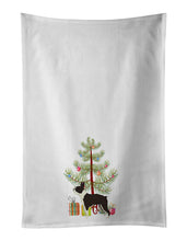 Load image into Gallery viewer, Boston Terrier Christmas Tree White Kitchen Towel Set of 2