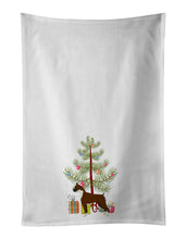 Load image into Gallery viewer, Boxer Christmas Tree White Kitchen Towel Set of 2