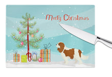 Load image into Gallery viewer, Cavalier Spaniel Christmas Tree Glass Cutting Boards – Durable, Decorative Kitchen Art Large CK3529LCB