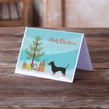 Load image into Gallery viewer, Dachshund Christmas Tree Greeting Cards -  Blank Note Cards – 8-Pack of Artist-Designed Cards with Envelopes