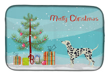 Load image into Gallery viewer, Dalmatian Christmas Tree Dish Drying Mat – Absorbent, Artistic Kitchen Essentials CK3534DDM