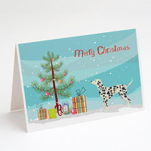 Load image into Gallery viewer, Dalmatian Christmas Tree Greeting Cards -  Blank Note Cards – 8-Pack of Artist-Designed Cards with Envelopes