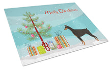 Load image into Gallery viewer, Doberman Pinscher Christmas Tree Glass Cutting Boards – Durable, Decorative Kitchen Art Large CK3535LCB