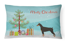 Load image into Gallery viewer, Doberman Pinscher Christmas Tree Canvas Fabric Decorative Pillow CK3535PW1216