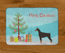 Load image into Gallery viewer, Doberman Pinscher Christmas Tree Machine Washable Memory Foam Mat CK3535RUG