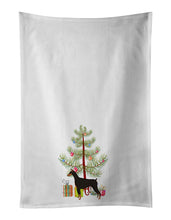 Load image into Gallery viewer, Doberman Pinscher Christmas Tree White Kitchen Towel Set of 2