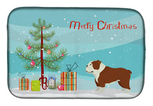 Load image into Gallery viewer, English Bulldog Christmas Tree Dish Drying Mat – Absorbent, Artistic Kitchen Essentials CK3536DDM