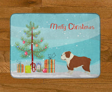 Load image into Gallery viewer, English Bulldog Christmas Tree Machine Washable Memory Foam Mat CK3536RUG