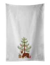 Load image into Gallery viewer, English Bulldog Christmas Tree White Kitchen Towel Set of 2