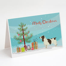 Load image into Gallery viewer, English Springer Spaniel Christmas Tree Greeting Cards -  Blank Note Cards – 8-Pack of Artist-Designed Cards with Envelopes