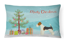 Load image into Gallery viewer, Fox Terrier Christmas Tree Canvas Fabric Decorative Pillow CK3538PW1216