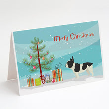 Load image into Gallery viewer, French Bulldog Christmas Tree Greeting Cards -  Blank Note Cards – 8-Pack of Artist-Designed Cards with Envelopes