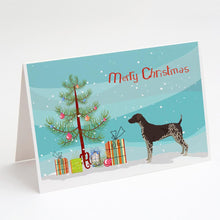 Load image into Gallery viewer, German Shorthaired Pointer Christmas Tree Greeting Cards -  Blank Note Cards – 8-Pack of Artist-Designed Cards with Envelopes