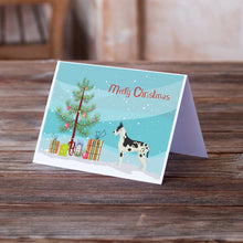 Load image into Gallery viewer, Great Dane Christmas Tree Greeting Cards -  Blank Note Cards – 8-Pack of Artist-Designed Cards with Envelopes