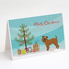 Load image into Gallery viewer, Brussels Griffon Christmas Tree Greeting Cards -  Blank Note Cards – 8-Pack of Artist-Designed Cards with Envelopes