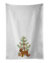 Load image into Gallery viewer, Brussels Griffon Christmas Tree White Kitchen Towel Set of 2