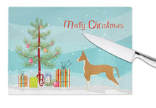 Load image into Gallery viewer, Ibizan Hound Christmas Tree Glass Cutting Boards – Durable, Decorative Kitchen Art Large CK3545LCB