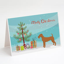 Load image into Gallery viewer, Irish Terrier Christmas Tree Greeting Cards -  Blank Note Cards – 8-Pack of Artist-Designed Cards with Envelopes