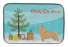 Load image into Gallery viewer, Norwich Terrier Christmas Tree Dish Drying Mat – Absorbent, Artistic Kitchen Essentials CK3551DDM