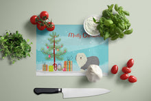 Load image into Gallery viewer, Old English Sheepdog Christmas Tree Glass Cutting Boards – Durable, Decorative Kitchen Art Large CK3552LCB