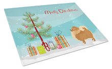 Load image into Gallery viewer, Pomeranian Christmas Tree Glass Cutting Boards – Durable, Decorative Kitchen Art Large CK3555LCB