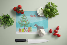 Load image into Gallery viewer, Schnauzer Christmas Tree Glass Cutting Boards – Durable, Decorative Kitchen Art Large CK3559LCB