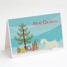 Load image into Gallery viewer, Sealyham Terrier Christmas Tree Greeting Cards -  Blank Note Cards – 8-Pack of Artist-Designed Cards with Envelopes