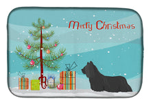 Load image into Gallery viewer, Skye Terrier Christmas Tree Dish Drying Mat – Absorbent, Artistic Kitchen Essentials CK3564DDM